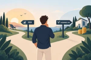 Illustration du choix entre PER et assurance-vie pour un indépendant